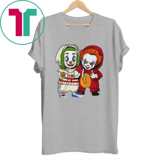 Baby Joker And Pennywise Horror Movies Characters Halloween Shirt