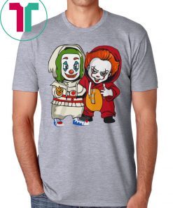 Baby Joker And Pennywise Horror Movies Characters Halloween Shirt