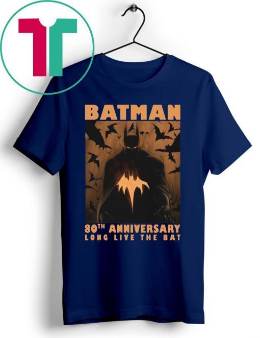 Official Batman 80th Anniversary Long Live The Bat T-Shirt