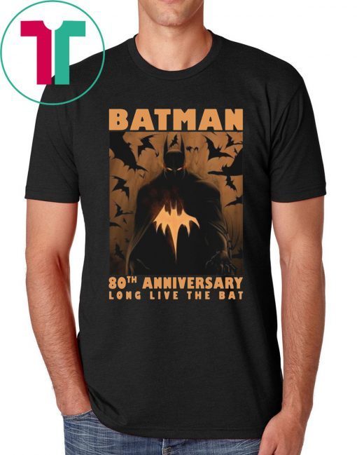 Official Batman 80th Anniversary Long Live The Bat T-Shirt