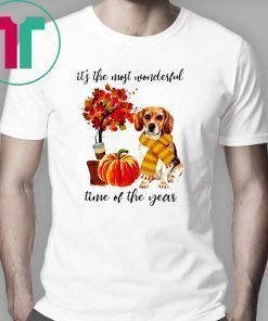 Beagle It’s The Most Wonderful Time Of The Year Fall Autumn Maple Leaf Shirt