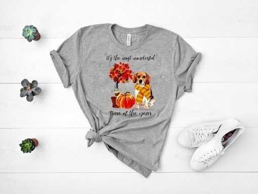 Beagle It’s The Most Wonderful Time Of The Year Fall Autumn Maple Leaf Shirt