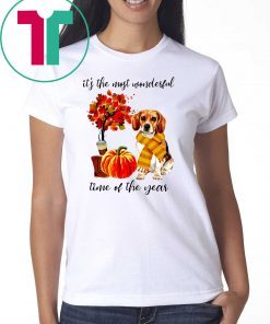 Beagle It’s The Most Wonderful Time Of The Year Fall Autumn Maple Leaf Shirt