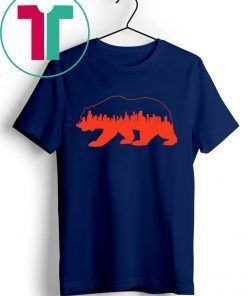 Bear Walking Downtown Chicago City Skyline Shirt