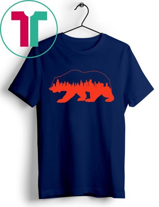 Bear Walking Downtown Chicago City Skyline Shirt