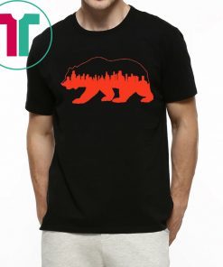 Bear Walking Downtown Chicago City Skyline Shirt