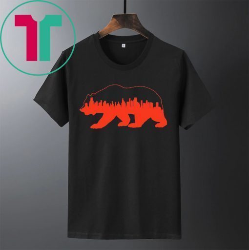 Bear Walking Downtown Chicago City Skyline Shirt