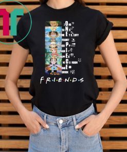 Best design Friends tv show one piece characters signatures shirt