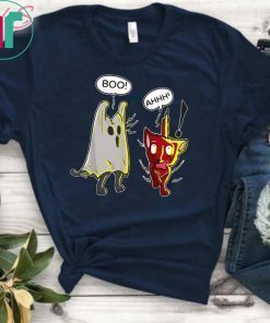 Boo Cute Cat Ghost Scares Another Cat Halloween Shirt