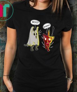 Boo Cute Cat Ghost Scares Another Cat Halloween Shirt