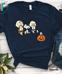 Boo Snoopy Charlie Brown And Linus Van Pelt Frightened Of Ghost Halloween Kids T-shirt