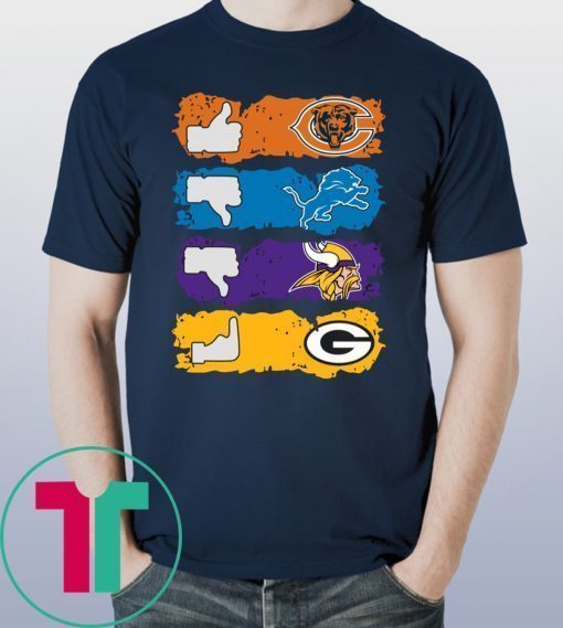 Chicago Bears Minnesota Vikings Detroit Lions and Green Bay Packers Shirt