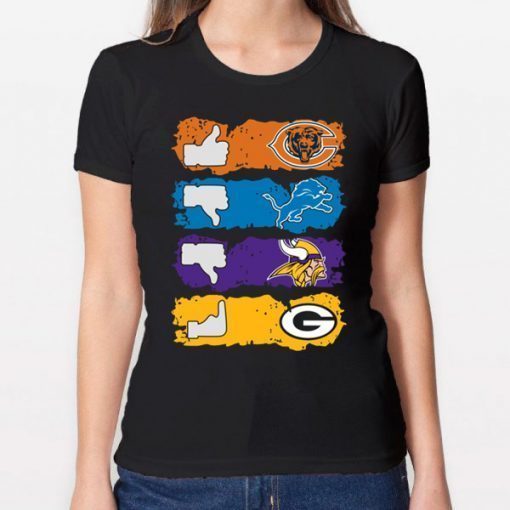 Chicago Bears Minnesota Vikings Detroit Lions and Green Bay Packers Shirt