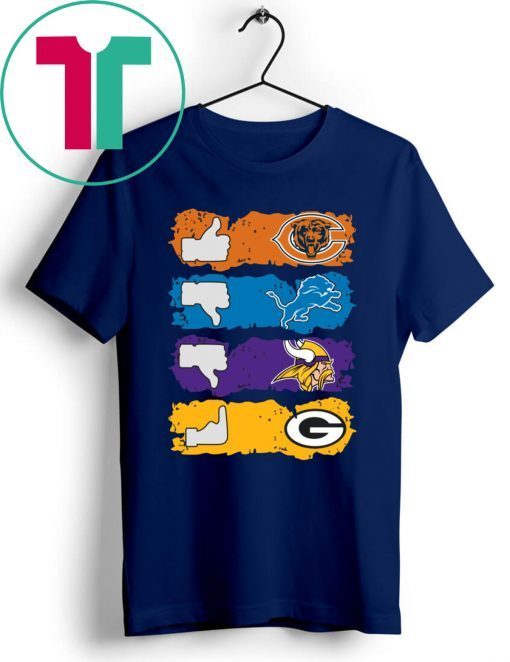 Chicago Bears Minnesota Vikings Detroit Lions and Green Bay Packers Shirt