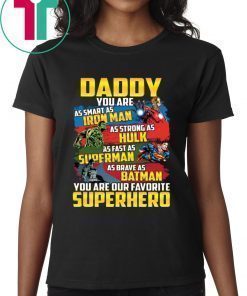 Daddy Superhero T-Shirt MENS Dad, Fathers Day, Marvel, Fathers Day Iron Man Funny