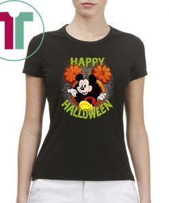 Disney mickey mouse pumpkin happy halloween Shirt