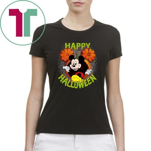 Disney mickey mouse pumpkin happy halloween Shirt