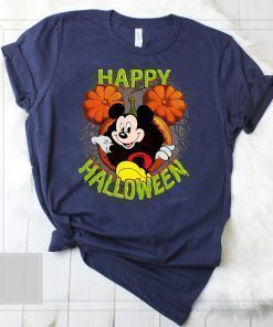 Disney mickey mouse pumpkin happy halloween Shirt