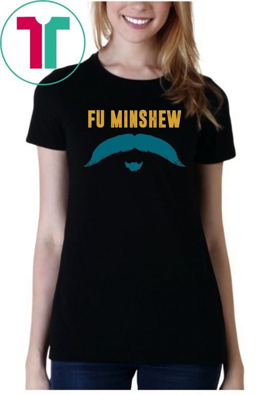 Funny Football Jacksonville Fu Manchu Mustache Fan Minshew T-Shirt