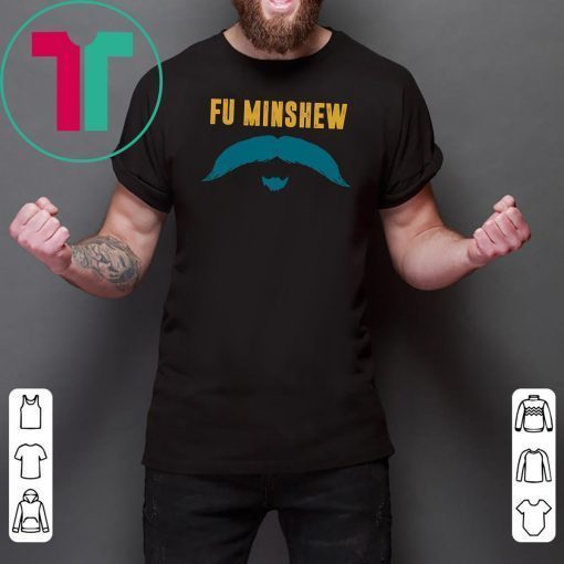 Funny Football Jacksonville Fu Manchu Mustache Fan Minshew T-Shirt