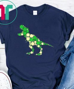 Green polka dot t-rex dinosaur international dot day shirt