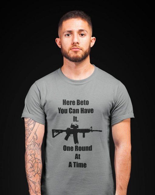 One Round At A Time Beto O'Rourke Robert Francis AR-15 Bella Canvas Limited Edition Shirt