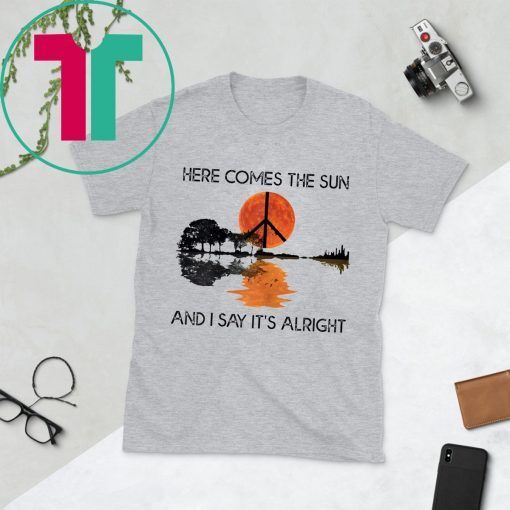 Here Comes The Sun And I Say It's Alright Guitar Graphic T-Shirt