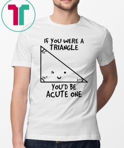 If You Were Triangle Youd Be Acute One Math Gift T-Shirt