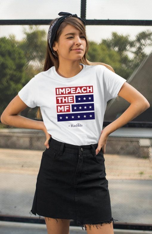 Impeach the MF Flag Red White and Blue Rashida Tee Shirt Limited Edition