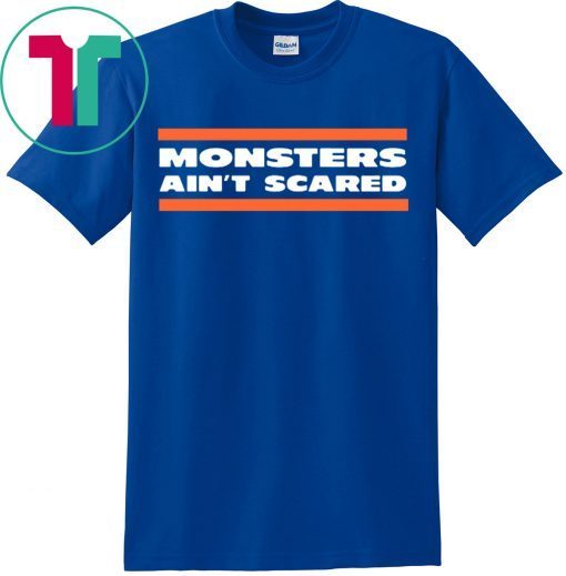 MONSTERS AIN'T SCARED TEE SHIRT FOOTBALL CHICAGO BEARSCAGO BEARS