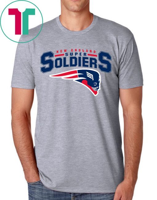 NEW ENGLAND SUPER SOLDIERS SHIRT NEW ENGLAND PATRIOTS - CAPTAIN AMERICA SHIRT