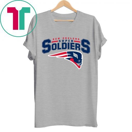 NEW ENGLAND SUPER SOLDIERS SHIRT NEW ENGLAND PATRIOTS - CAPTAIN AMERICA SHIRT