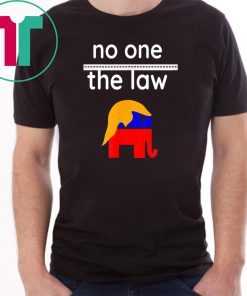 No One is Above the Law Trump Political Fun & Serious T-Shirt Limited Edition