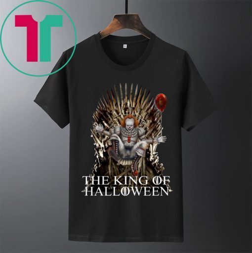 OFFICIAL PENNYWISE IT THE KING OF HALLOWEEN IRON THRONE SHIRT