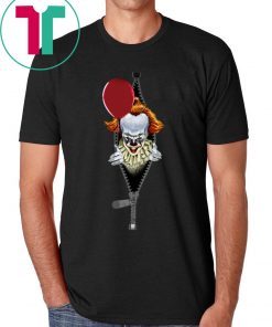 Halloween Pennywise IT In Zipper Pocket Shirt