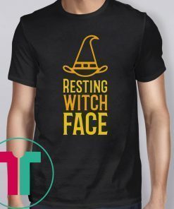 Resting Witch Face Halloween Tee Shirt