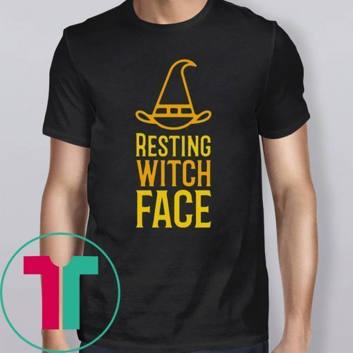 Resting Witch Face Halloween Tee Shirt