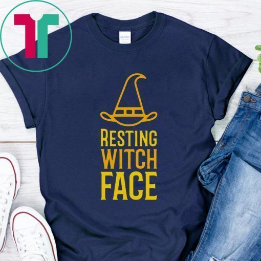 Resting Witch Face Halloween Tee Shirt