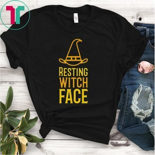 Resting Witch Face Halloween Tee Shirt