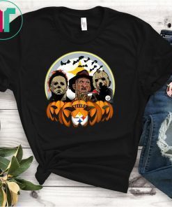 Retro Halloween Pittsburgh Steelers Jason Leatherface Freddy T-Shirt