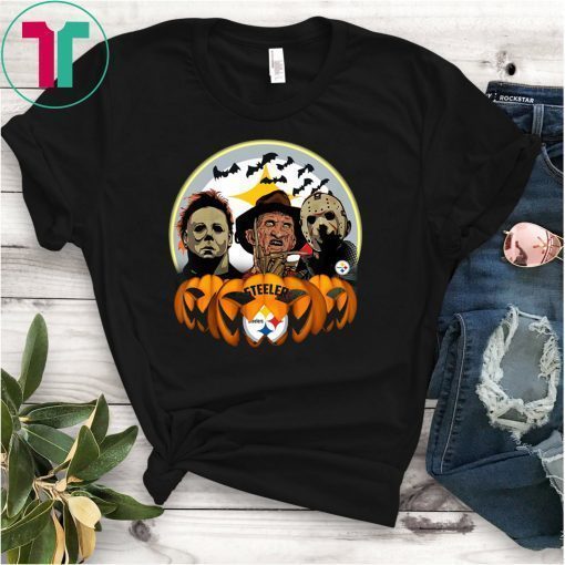 Retro Halloween Pittsburgh Steelers Jason Leatherface Freddy T-Shirt