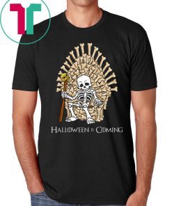 Halloween Skeleton Bones Throne Funny Shirt