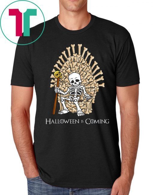 Halloween Skeleton Bones Throne Funny Shirt