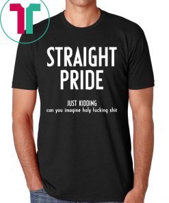 Straight Pride Just Kidding Can You Imagine Holy Fucking Shit Shirt