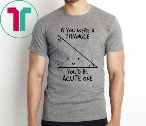 If You Were Triangle Youd Be Acute One Math Gift T-Shirt