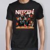 Horror Characters Drinking Nescafe shirt Funny Halloween Tee Shirt
