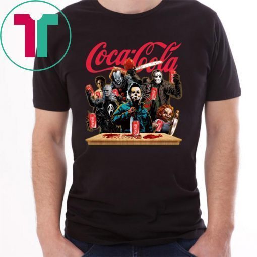 Horror Characters Drinking Coca Cola T-shirt Funny Halloween Gift