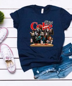Horror Characters Drinking Diet Coke T-shirt Funny Halloween