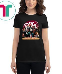 Horror Characters Drinking Dr Pepper T-shirt Funny Halloween