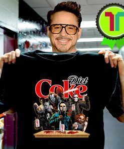 Horror Characters Drinking Diet Coke T-shirt Funny Halloween